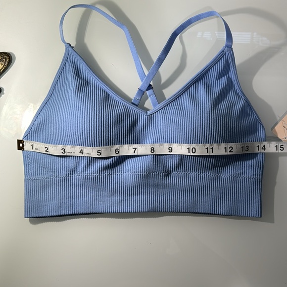Spiritual Gangster light blue ribbed bralette size Medium - Picture 10 of 10